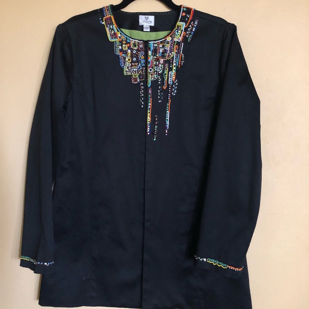 Beaded and sequined duster
